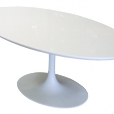 Jídelní stůl Tatiana oválný, 200 cm, bílá - 1