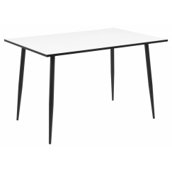 Jídelní stůl Wila, 120 cm, bílá / kov