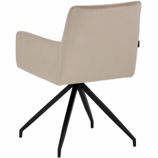 Jídelní židle Aashay (SADA 2 ks), samet, hnědá - 5