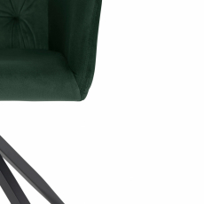 Jídelní židle Aashay (SADA 2 ks), samet, zelená - 6