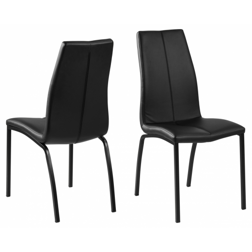 Jídelní židle Abelia (SET 4 ks), černá - 1