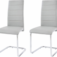 Jídelní židle Aber (SET 2 ks), světle šedá - 1