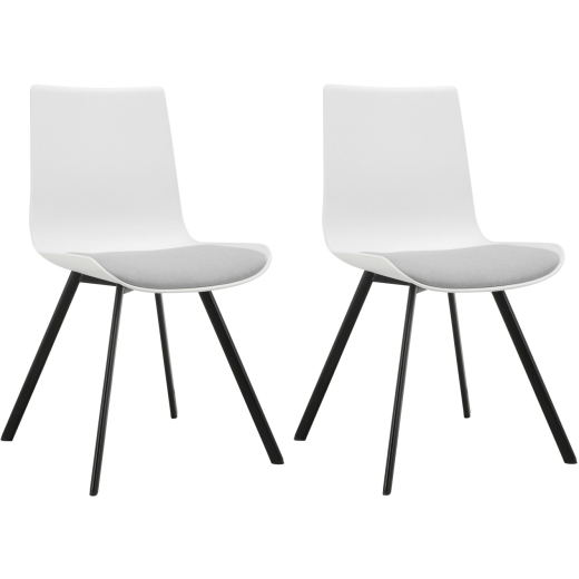 Jídelní židle Aida (SET 2 ks), plast, bílá - 1