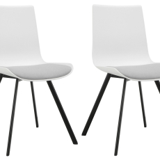 Jídelní židle Aida (SET 2 ks), plast, bílá - 1