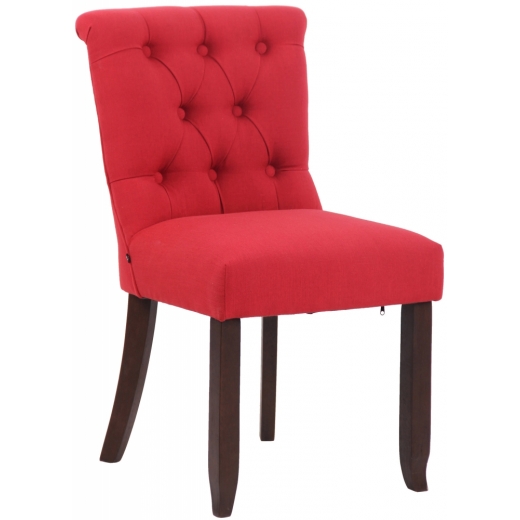 Jídelní židle Alberton, textil, červená  - 1