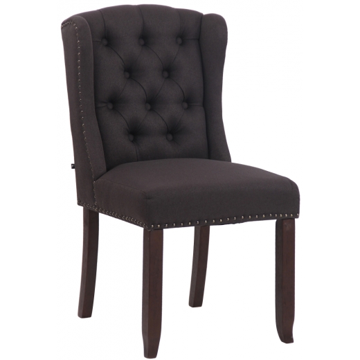 Jídelní židle Allada, textil, černá - 1