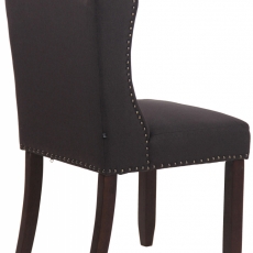 Jídelní židle Allada, textil, černá - 4