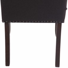 Jídelní židle Allada, textil, černá - 8