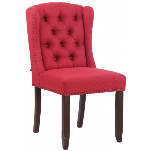 Jídelní židle Allada, textil, červená - 1