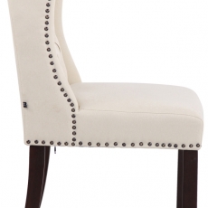 Jídelní židle Allada, textil, krémová - 3