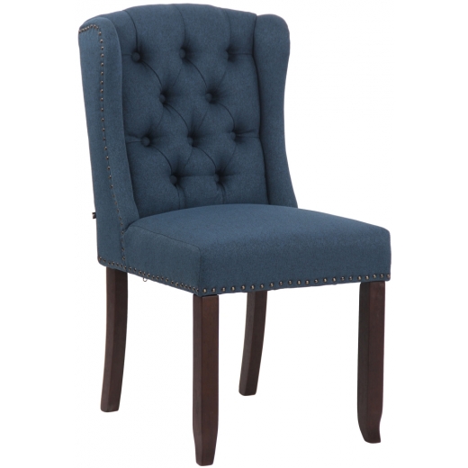 Jídelní židle Allada, textil, modrá - 1