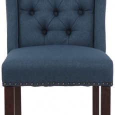 Jídelní židle Allada, textil, modrá - 2