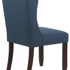 Jídelní židle Allada, textil, modrá - 4