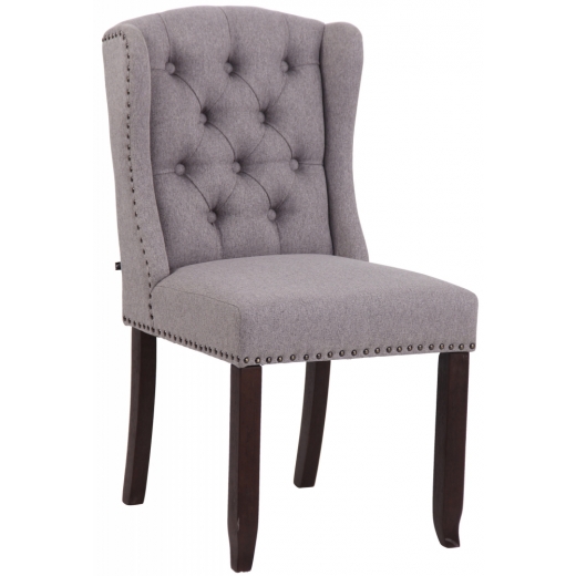 Jídelní židle Allada, textil, šedá - 1