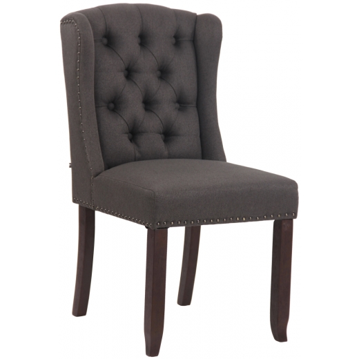 Jídelní židle Allada, textil, tmavě šedá - 1