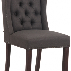 Jídelní židle Allada, textil, tmavě šedá - 1
