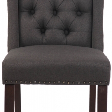 Jídelní židle Allada, textil, tmavě šedá - 2
