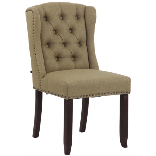 Jídelní židle Allada, textil, zelená - 1