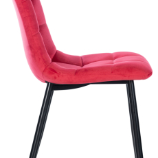 Jídelní židle Antibes, samet, červená - 3