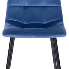 Jídelní židle Antibes, samet, modrá - 2