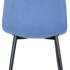 Jídelní židle Antibes, samet, modrá - 4