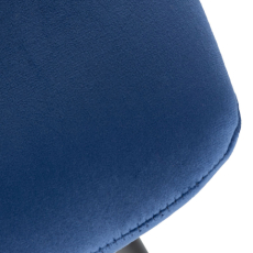 Jídelní židle Antibes, samet, modrá - 7