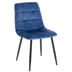 Jídelní židle Antibes, samet, modrá