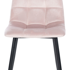 Jídelní židle Antibes, samet, růžová - 2