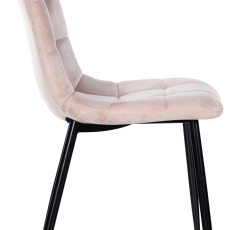 Jídelní židle Antibes, samet, růžová - 3