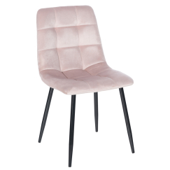 Jídelní židle Antibes, samet, růžová