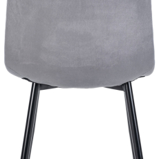 Jídelní židle Antibes, samet, tmavě šedá - 4