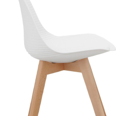 Jídelní židle Armin (SET 2 ks), plast, bílá - 3