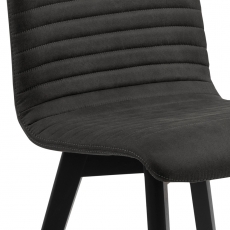 Jídelní židle Arosa (SET 2ks), samet, antracitová - 4