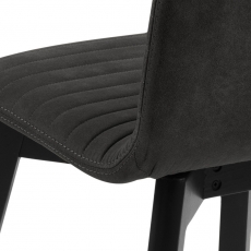Jídelní židle Arosa (SET 2ks), samet, antracitová - 5