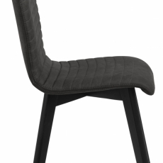 Jídelní židle Arosa (SET 2ks), samet, antracitová - 7
