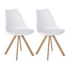 Jídelní židle Artas (SET 2 ks), bílá