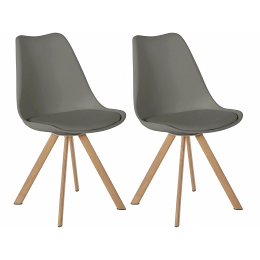 Jídelní židle Artas (SET 2 ks), šedá - 1