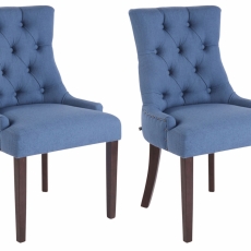 Jídelní židle Arton (SET 2 ks), modrá / hnědá - 1