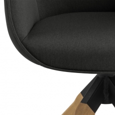 Jídelní židle Aura, tkanina, šedá - 5