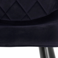 Jídelní židle Balou (SADA 2 ks), samet, černá - 6