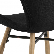 Jídelní židle Batilda (SET 2ks), tkanina, antracitová - 2
