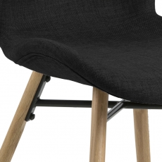 Jídelní židle Batilda (SET 2ks), tkanina, antracitová - 3