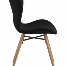 Jídelní židle Batilda (SET 2ks), tkanina, antracitová - 7