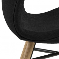 Jídelní židle Batilda (SET 2ks), tkanina, antracitová - 8