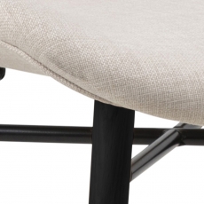 Jídelní židle  Batilda (SET 2ks), tkanina, krémová - 6