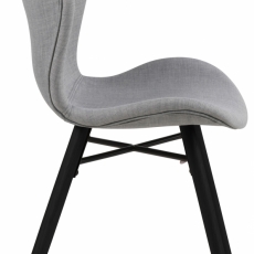 Jídelní židle  Batilda (SET 2ks), tkanina, šedá - 3