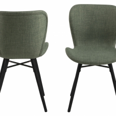 Jídelní židle  Batilda (SET 2ks), tkanina, zelená - 2