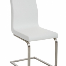 Jídelní židle Belfort, syntetická kůže, bílá - 1