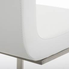 Jídelní židle Belfort, syntetická kůže, bílá - 5