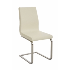 Jídelní židle Belfort, syntetická kůže, krémová
